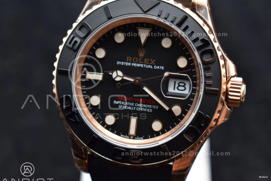 126655 Ceramic Edition Rubber VS3235 Oysterflex on Strap Bezel Yacht-Master Black Best VSF 1:1 0318
